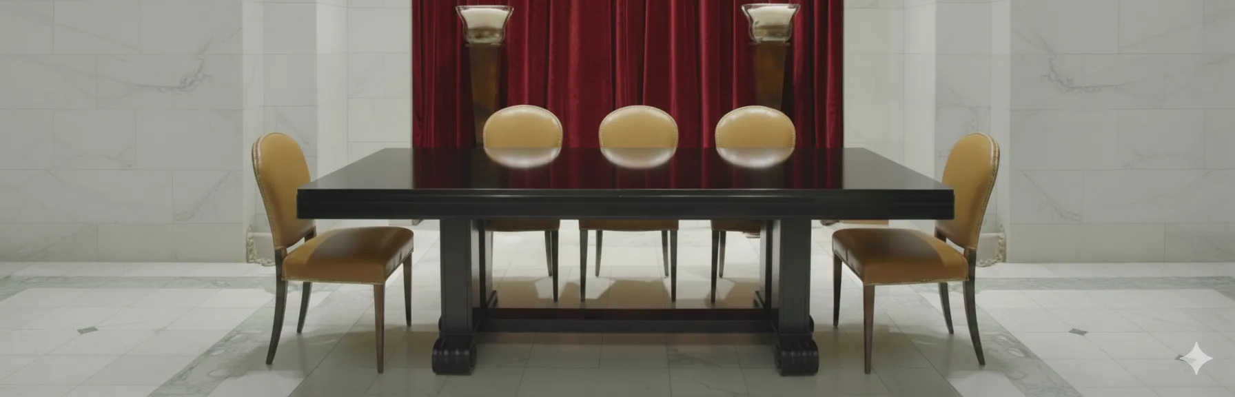 Chaises modernes de salle à manger avec rembourrage clair, élégantes et confortables, dans un cadre minimaliste.